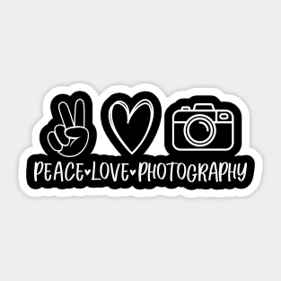 Peace love photography design Sticker